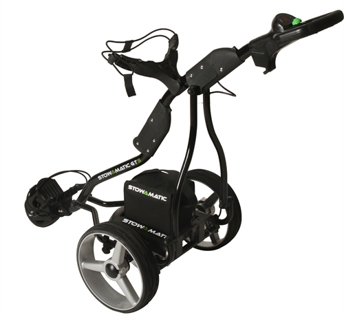 Stowamatic GTS Electric Golf Trolley BLACK - The Sports HQ