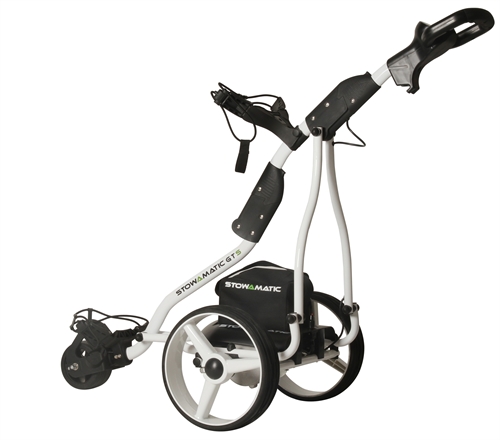 Stowamatic GTS Electric Golf Trolley WHITE - The Sports HQ