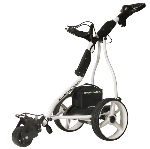 Stowamatic GTS Electric Golf Trolley Set - White - The Sports HQ